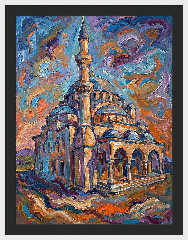 Majestic Mosque In Expressionist Style