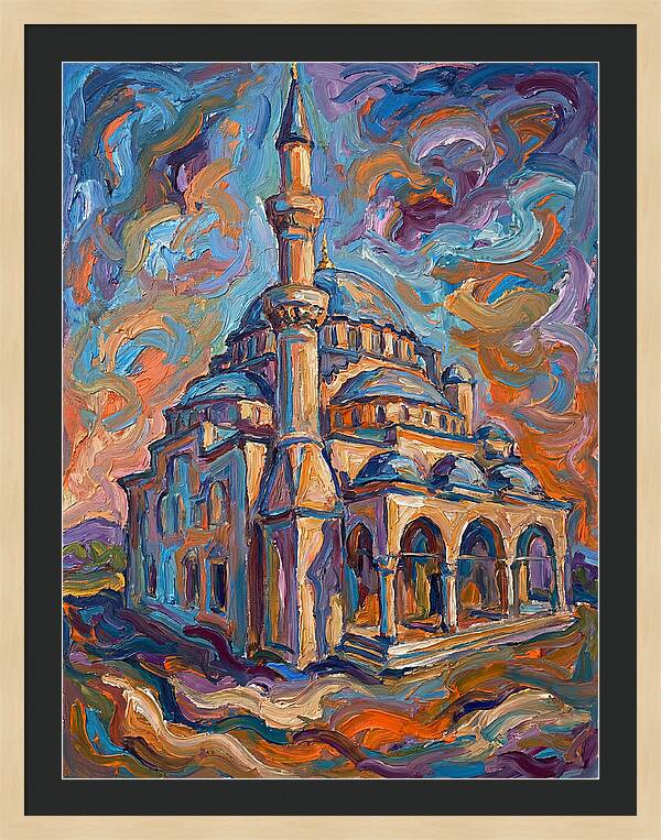 Majestic Mosque In Expressionist Style