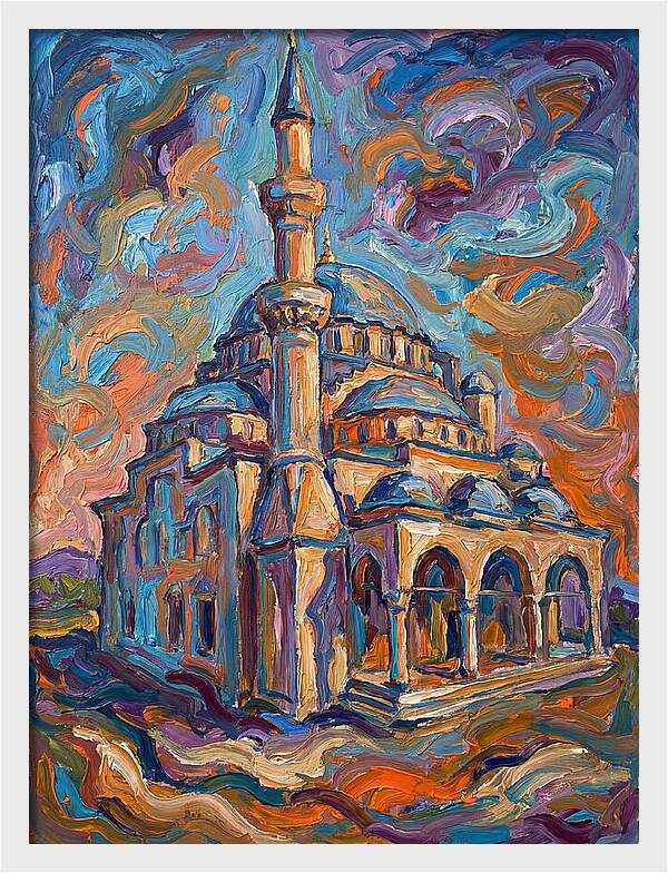Majestic Mosque In Expressionist Style