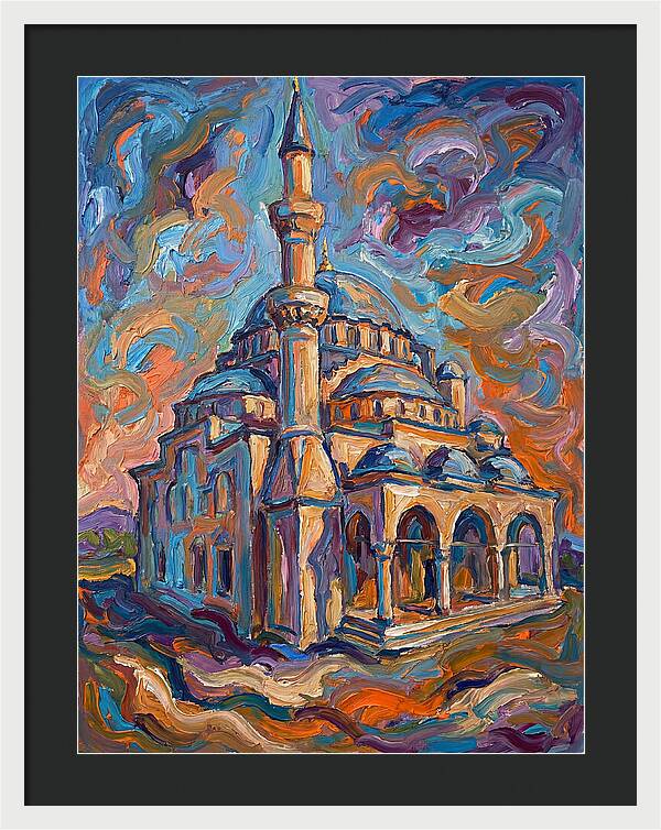 Majestic Mosque In Expressionist Style