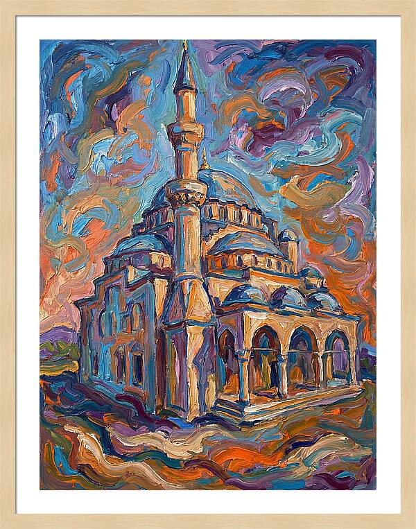 Majestic Mosque In Expressionist Style