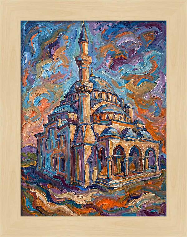 Majestic Mosque In Expressionist Style