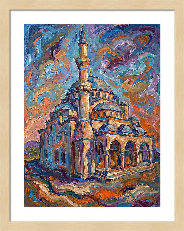 Majestic Mosque In Expressionist Style