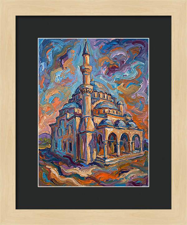 Majestic Mosque In Expressionist Style