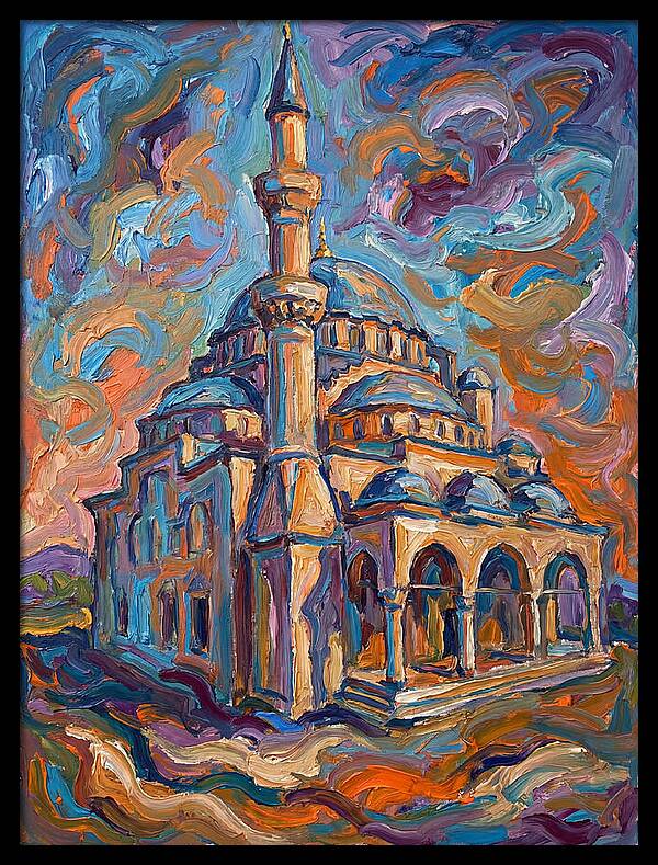 Majestic Mosque In Expressionist Style