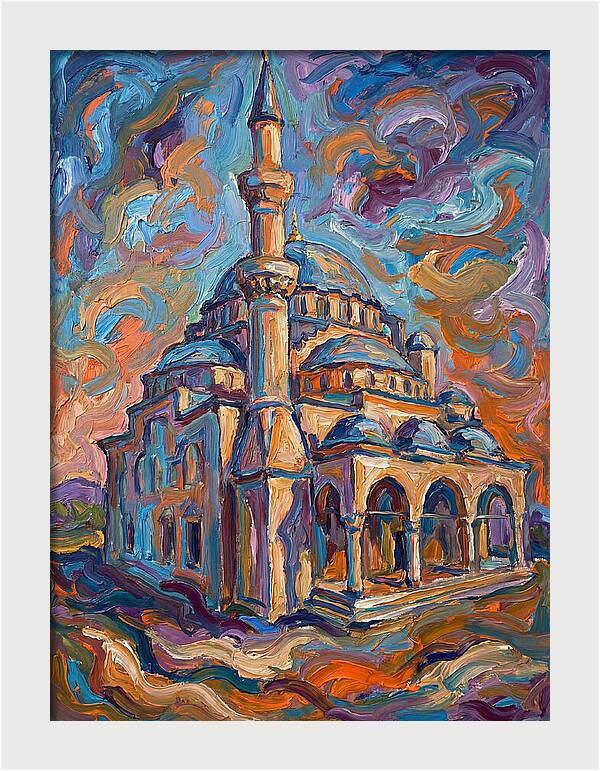 Majestic Mosque In Expressionist Style