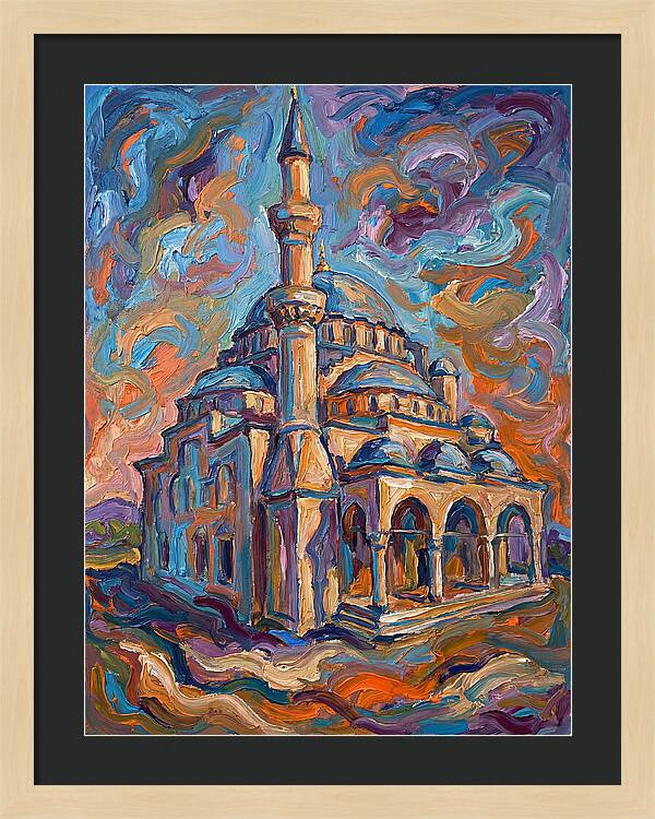 Majestic Mosque In Expressionist Style