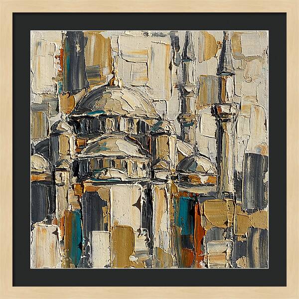 Majestic Mosque In Palette Knife Style