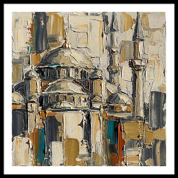 Majestic Mosque In Palette Knife Style