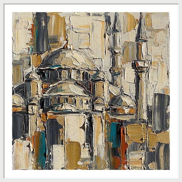 Majestic Mosque In Palette Knife Style