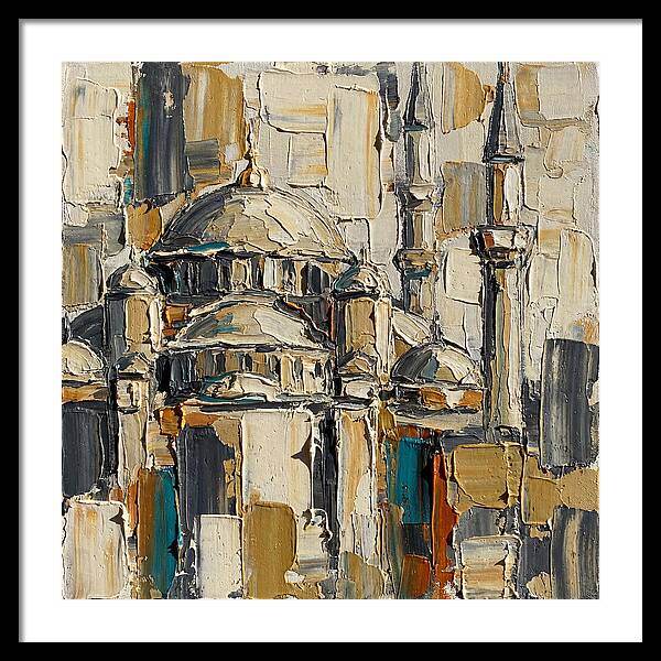 Majestic Mosque In Palette Knife Style