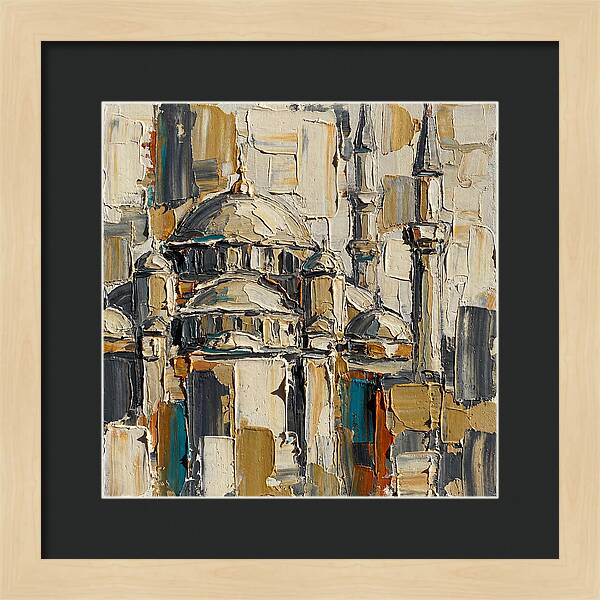 Majestic Mosque In Palette Knife Style