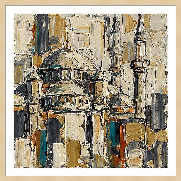 Majestic Mosque In Palette Knife Style