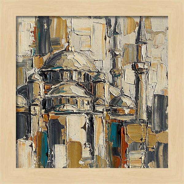 Majestic Mosque In Palette Knife Style