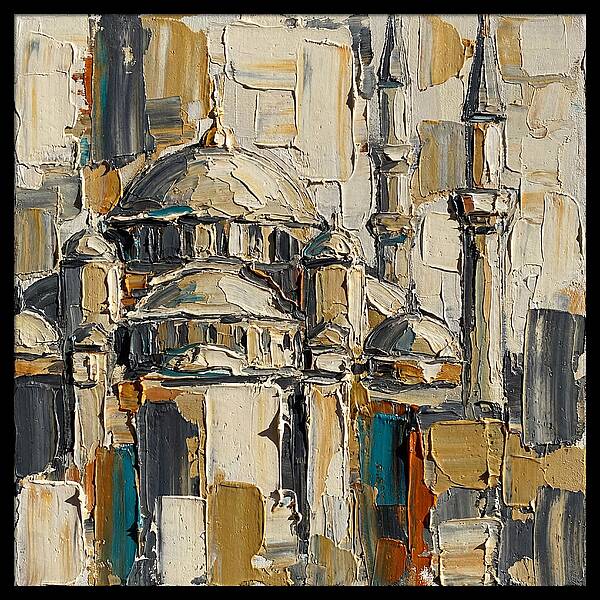Majestic Mosque In Palette Knife Style