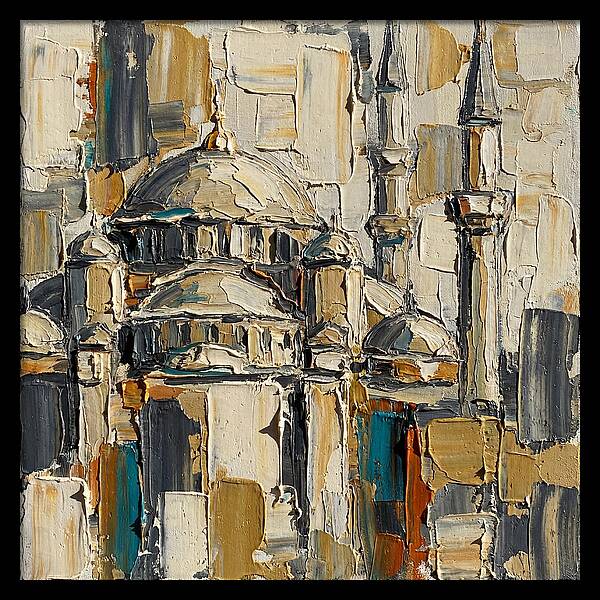 Majestic Mosque In Palette Knife Style
