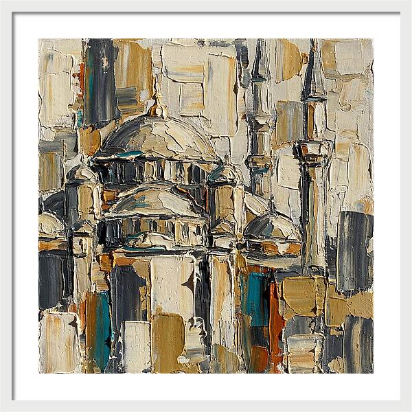 Majestic Mosque In Palette Knife Style