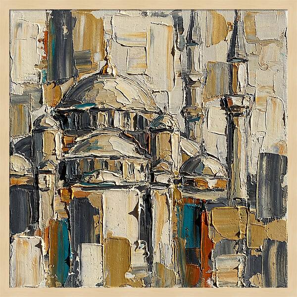 Majestic Mosque In Palette Knife Style