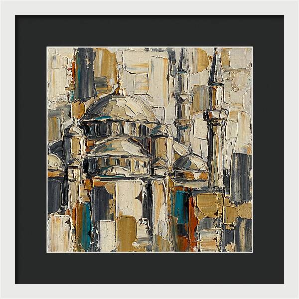 Majestic Mosque In Palette Knife Style