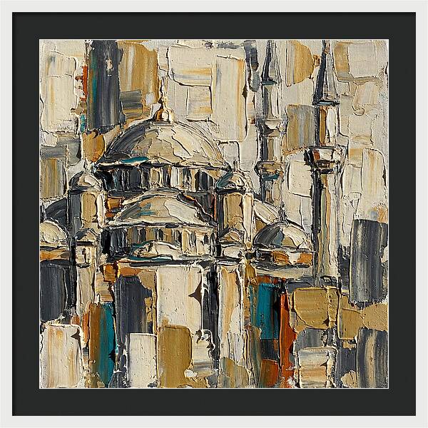 Majestic Mosque In Palette Knife Style