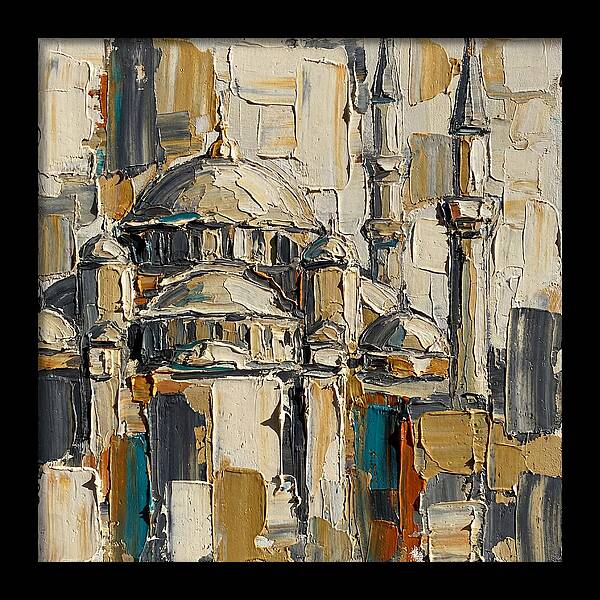 Majestic Mosque In Palette Knife Style