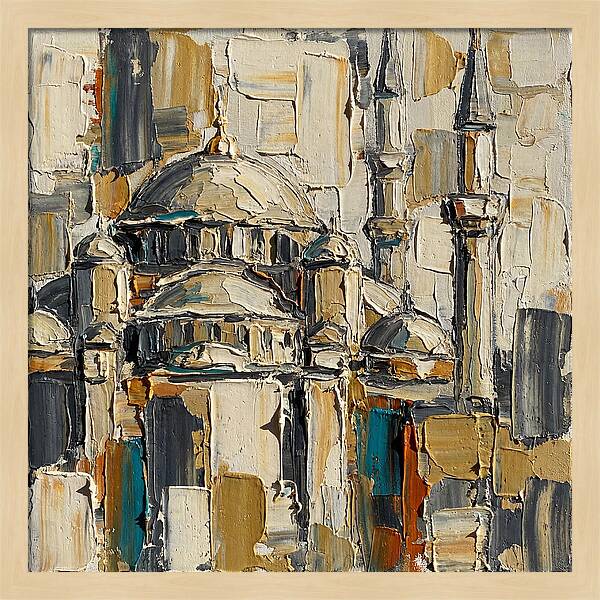 Majestic Mosque In Palette Knife Style