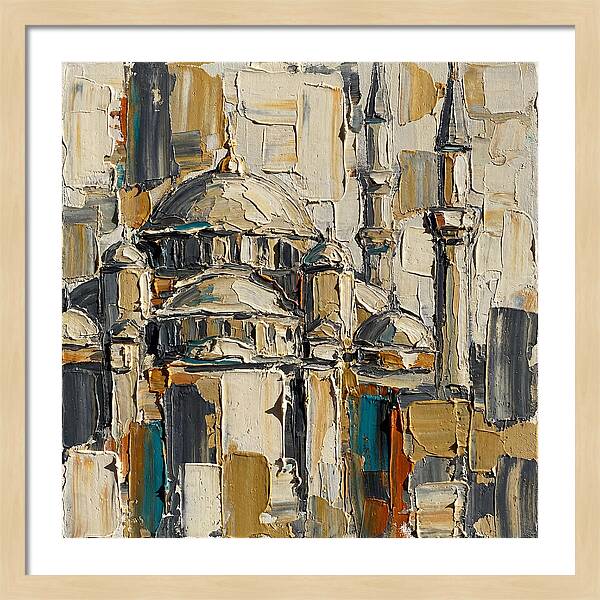 Majestic Mosque In Palette Knife Style