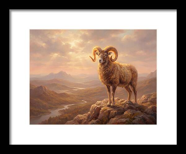 Majestic Mouflon In Landscape