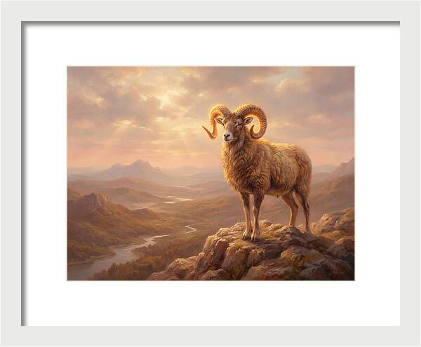 Majestic Mouflon In Landscape