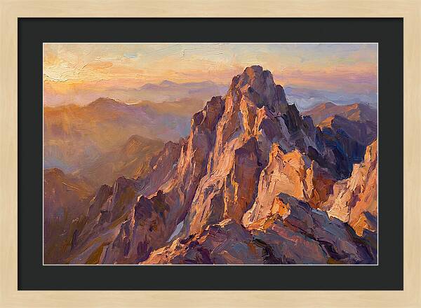 Majestic Mountain Peak At Sunset