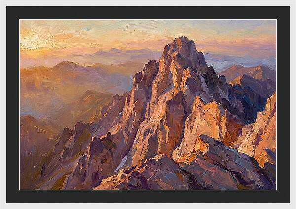 Majestic Mountain Peak At Sunset