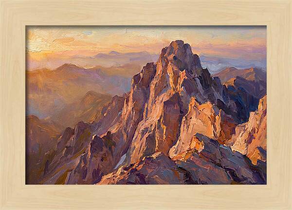 Majestic Mountain Peak At Sunset