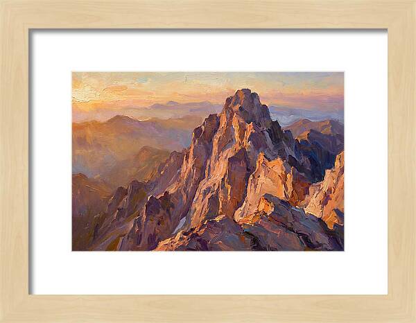 Majestic Mountain Peak At Sunset