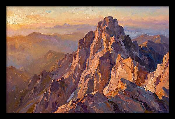 Majestic Mountain Peak At Sunset