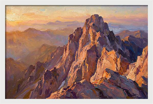 Majestic Mountain Peak At Sunset