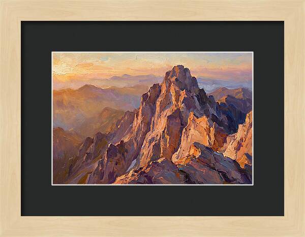 Majestic Mountain Peak At Sunset