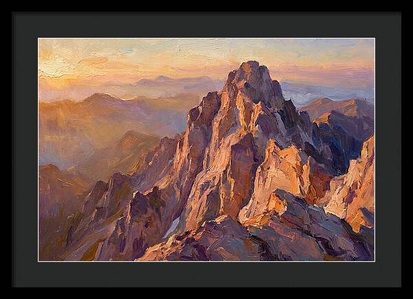 Majestic Mountain Peak At Sunset