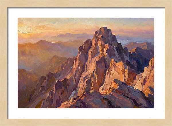Majestic Mountain Peak At Sunset
