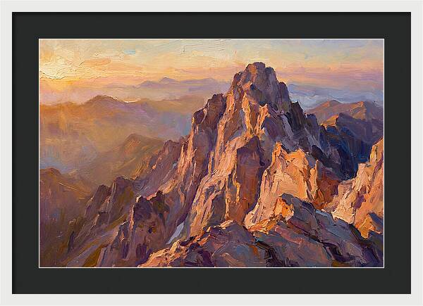 Majestic Mountain Peak At Sunset