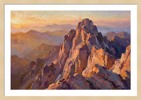 Majestic Mountain Peak At Sunset