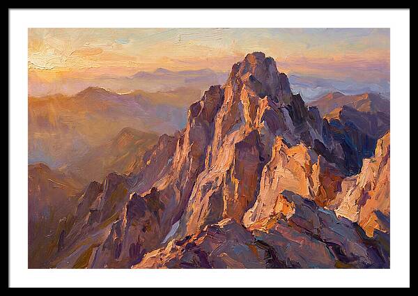 Majestic Mountain Peak At Sunset