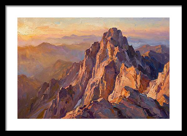 Majestic Mountain Peak At Sunset