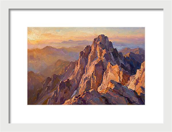 Majestic Mountain Peak At Sunset