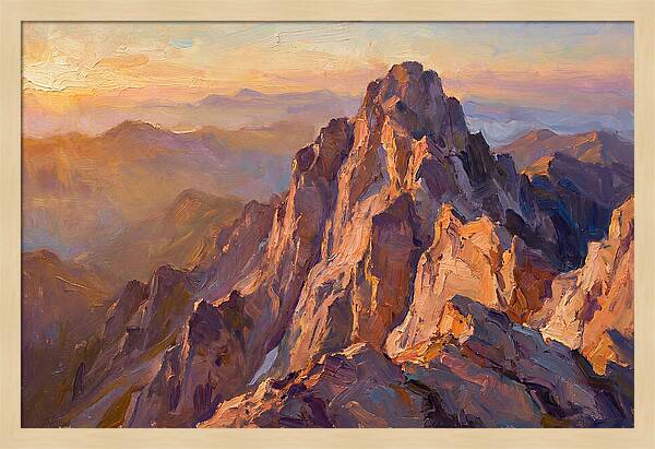 Majestic Mountain Peak At Sunset