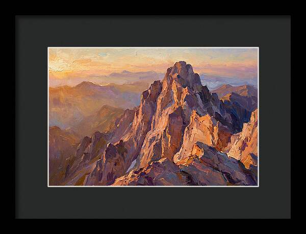 Majestic Mountain Peak At Sunset