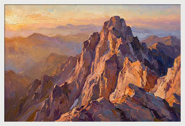 Majestic Mountain Peak At Sunset