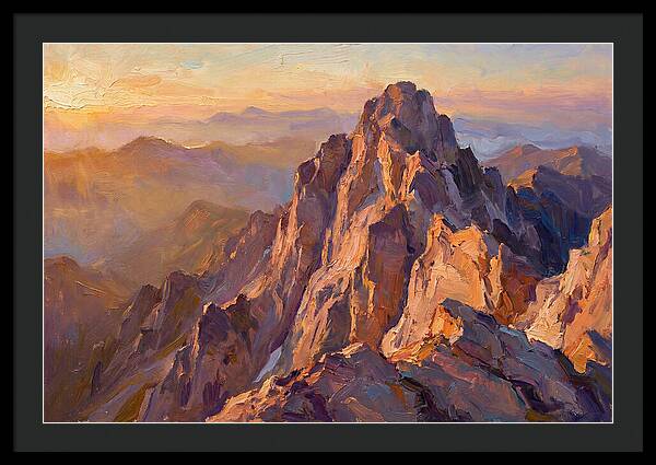 Majestic Mountain Peak At Sunset