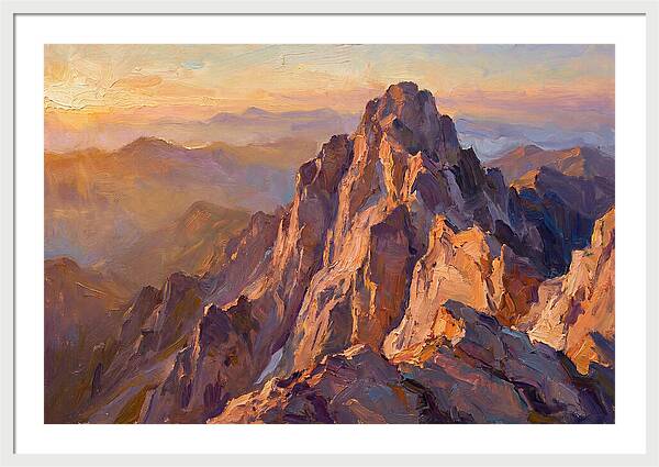 Majestic Mountain Peak At Sunset