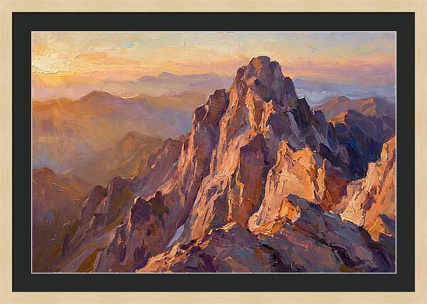 Majestic Mountain Peak At Sunset