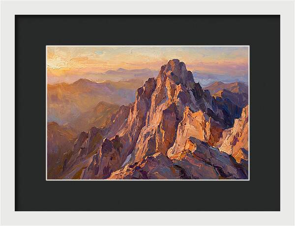 Majestic Mountain Peak At Sunset